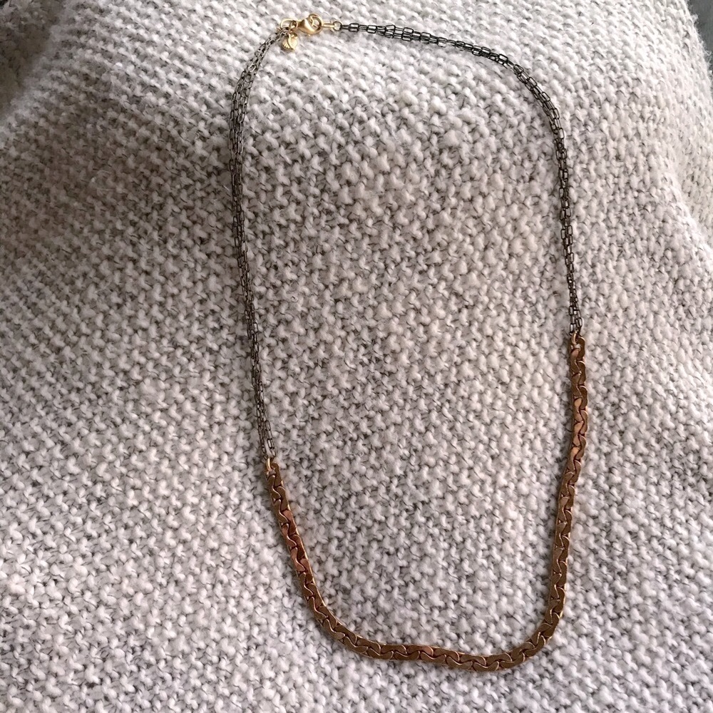 Elegant Handcrafted David Aubrey Designer Copper Chainlink Necklace